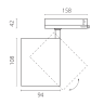 Светильник для трековой системы LIGHTSTAR ALTA BASE A5446QT